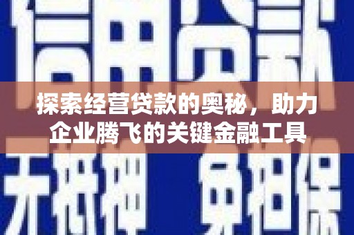 平顺探索经营贷款的奥秘，助力企业腾飞的关键金融工具