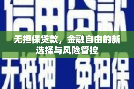 平顺无担保贷款，金融自由的新选择与风险管控
