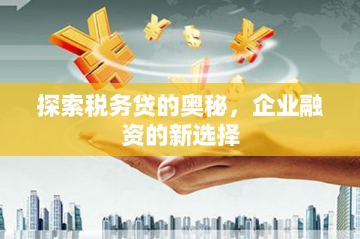平顺探索税务贷的奥秘，企业融资的新选择