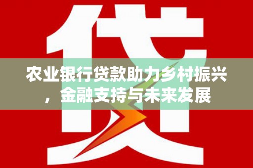 平顺农业银行贷款助力乡村振兴，金融支持与未来发展