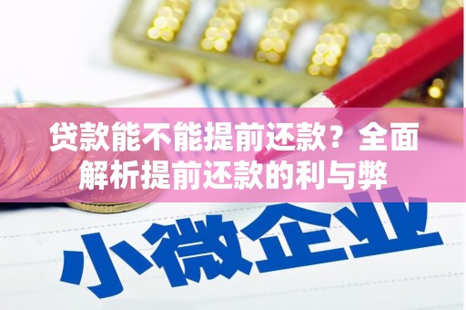 平顺贷款能不能提前还款？全面解析提前还款的利与弊