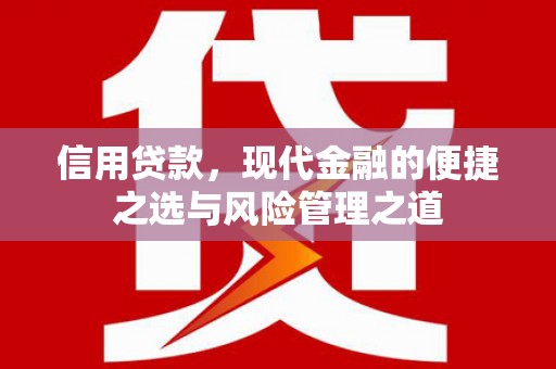 平顺信用贷款，现代金融的便捷之选与风险管理之道