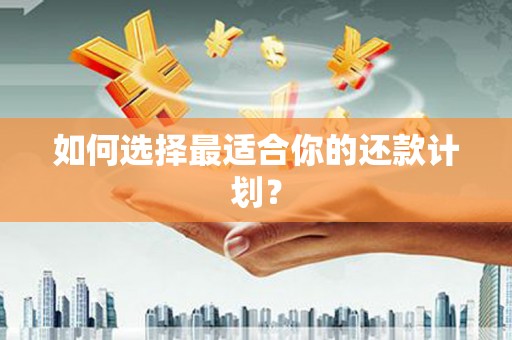平顺如何选择最适合你的还款计划？