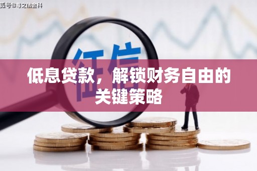 平顺低息贷款，解锁财务自由的关键策略