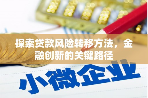 平顺探索贷款风险转移方法，金融创新的关键路径