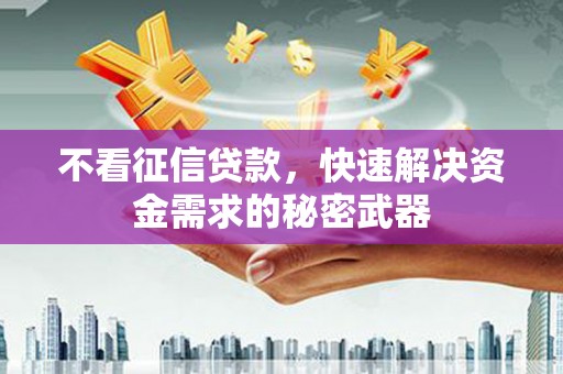 平顺不看征信贷款，快速解决资金需求的秘密武器