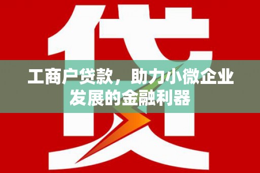 平顺工商户贷款，助力小微企业发展的金融利器