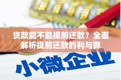 平顺贷款能不能提前还款？全面解析提前还款的利与弊