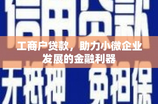平顺工商户贷款，助力小微企业发展的金融利器