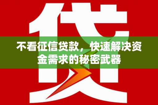 平顺不看征信贷款，快速解决资金需求的秘密武器
