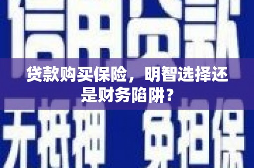 平顺贷款购买保险，明智选择还是财务陷阱？