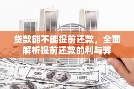 平顺贷款能不能提前还款，全面解析提前还款的利与弊