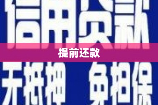 平顺提前还款